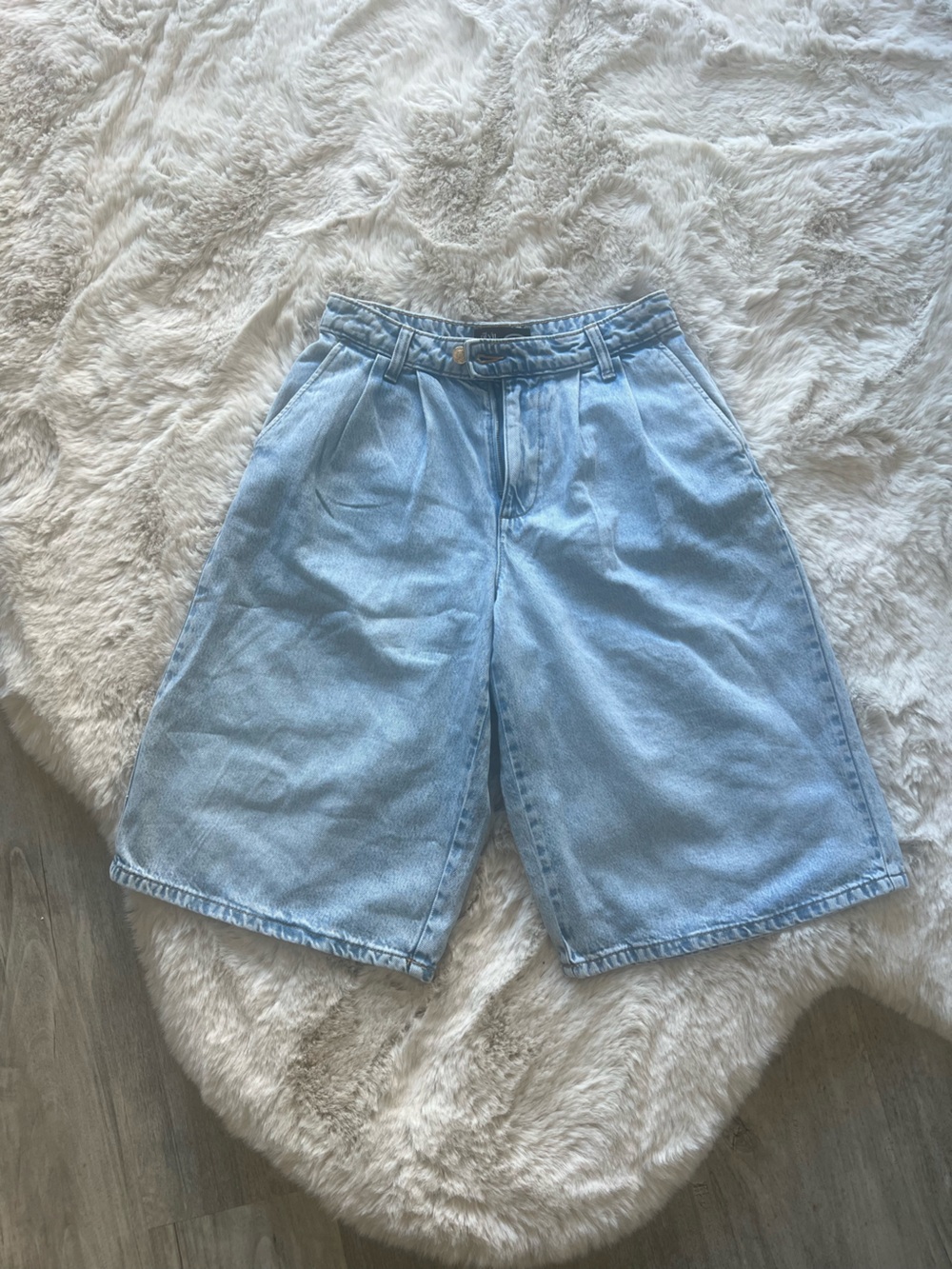 Prada Light Blue Denim Bermuda Shorts